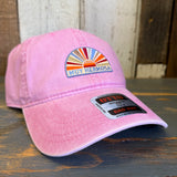 Hermosa Beach MUY HERMOSA :: COASTAL EDITION 6 Panel Low Profile Style Dad Hat - Azalea Pink