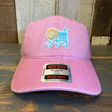 Hermosa Beach LIFEGUARD TOWER 6 Panel Low Profile Style Dad Hat - Azalea Pink