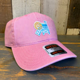 Hermosa Beach LIFEGUARD TOWER 6 Panel Low Profile Style Dad Hat - Azalea Pink