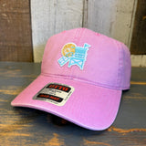 Hermosa Beach LIFEGUARD TOWER 6 Panel Low Profile Style Dad Hat - Azalea Pink