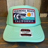 Hermosa Beach THE PERFECT WAVE High Crown Trucker Hat - Seafoam Green