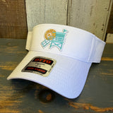 Hermosa Beach LIFEGUARD TOWER Sun Visor - White