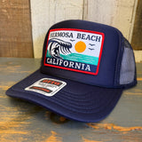 Hermosa Beach THE PERFECT WAVE High Crown Trucker Hat - Navy