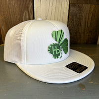 Limited Edition 'GET LUCKY IN HERMOSA' ::  Trucker Hat - White (Flat Brim)