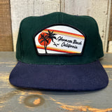 Hermosa Beach RETRO SUNSET 6 Panel Mid Profile Baseball Cap  - Brushed Bull Denim