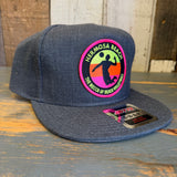 Hermosa Beach THE MECCA OF BEACH VOLLEYBALL 5-Panel Mid Profile Snapback Hat - Heather Black