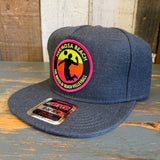Hermosa Beach THE MECCA OF BEACH VOLLEYBALL 5-Panel Mid Profile Snapback Hat - Heather Black
