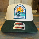 Hermosa Beach 1 to 3 FEET HIGH & RISING Mid Profile Baseball Cap - Dark Green/Natural
