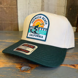 Hermosa Beach 1 to 3 FEET HIGH & RISING Mid Profile Baseball Cap - Dark Green/Natural
