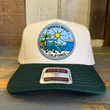 Hermosa Beach SHOREFRONT Mid Profile Baseball Cap - Dark Green/Natural