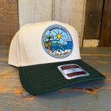 Hermosa Beach SHOREFRONT Mid Profile Baseball Cap - Dark Green/Natural