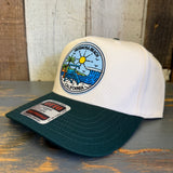 Hermosa Beach SHOREFRONT Mid Profile Baseball Cap - Dark Green/Natural
