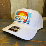 Hermosa Beach 72 & SUNNY 5 Panel Mid Profile Baseball Cap - White