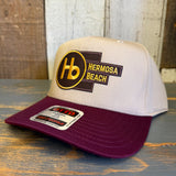 Hermosa Beach THE NEW STYLE 5 Panel Mid Profile Cap - Maroon/Khaki