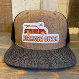 Hermosa Beach WOODIE Snapback Trucker Hat - Denim/Cork