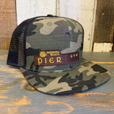 Hermosa Beach PIER AVE Snapback Trucker Hat - Woodland Camo