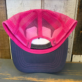 Hermosa Beach LIFEGUARD TOWER 6-Panel Herringbone - Charcoal/Fuchsia