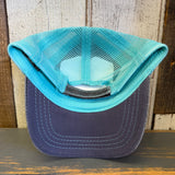 Hermosa Beach LIFEGUARD TOWER 6-Panel Herringbone - Charcoal/Seafoam