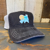 Hermosa Beach LIFEGUARD TOWER 6-Panel Herringbone - Charcoal/Grey