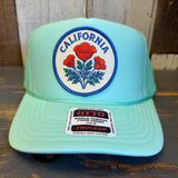 CALIFORNIA POPPY High Crown Trucker Hat - Seafoam Green