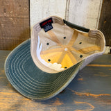 THE MOUNTAINS ARE CALLING 6 Panel Low Profile Trucker Hat - Dark Green/Khaki
