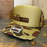 Hermosa Beach PIER AVE Trucker Hat - CAMOUFLAGE (Loden Green/Camo)