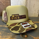 Hermosa Beach PIER AVE Trucker Hat - CAMOUFLAGE (Loden Green/Camo)