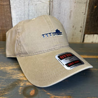 MANHATTAN BEACH PIER & ROUNDHOUSE 6 Panel Low Profile Style Dad Hat - Khaki