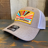 Hermosa Beach MUY HERMOSA 6 Panel Low Profile Mesh Back Trucker Hat - Khaki/White