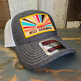 Hermosa Beach MUY HERMOSA 6 Panel Low Profile Mesh Back Trucker Hat - Black/White