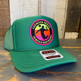 Hermosa Beach THE MECCA OF BEACH VOLLEYBALL High Crown Trucker Hat - Kelly Green