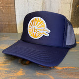 Hermosa Beach CLASSIC LOGO High Crown Trucker Hat - Navy