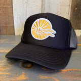 Hermosa Beach CLASSIC LOGO High Crown Trucker Hat - Black