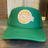 Hermosa Beach CLASSIC LOGO High Crown Trucker Hat - Kelly Green