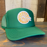 Hermosa Beach CLASSIC LOGO High Crown Trucker Hat - Kelly Green
