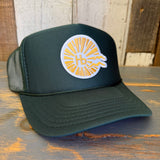 Hermosa Beach CLASSIC LOGO High Crown Trucker Hat - Dark Green