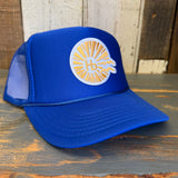 Hermosa Beach CLASSIC LOGO High Crown Trucker Hat - Royal Blue