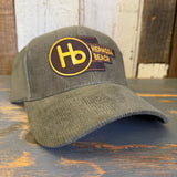 Hermosa Beach THE NEW STYLE 6 Panel Corduroy Trucker Hat - Olive