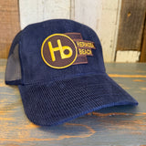 Hermosa Beach THE NEW STYLE 6 Panel Corduroy Trucker Hat - Navy
