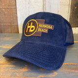 Hermosa Beach THE NEW STYLE 6 Panel Corduroy Trucker Hat - Navy