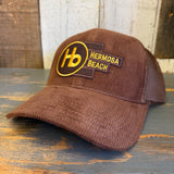 Hermosa Beach THE NEW STYLE 6 Panel Corduroy Trucker Hat - Brown