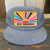 Hermosa Beach MUY HERMOSA Corduroy Field Trip Hat - SLATE BLUE