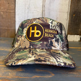 Hermosa Beach THE NEW STYLE Camouflage Mid Crown Mesh Back Snapback Trucker Hat - Loden Green/Brown
