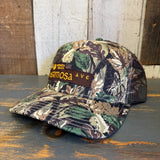 Hermosa Beach HERMOSA AVE Camouflage 6 Panel Mid Crown Mesh Back Snapback Trucker Hat - Loden Green/Brown