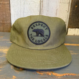 RESPECT THE LOCALS | GRIZZLY BEAR Brushed Cotton Field Trip Hat - Cactus Green