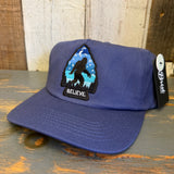 BIGFOOT BELIEVE 5 Panel Hat - Navy Blue