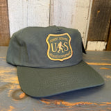 US SASQUATCH DEPARTMENT  5 Panel Hat - Olive Green