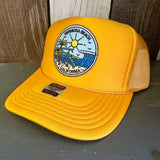 Hermosa Beach SHOREFRONT High Crown Trucker Hat - Gold