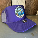 Hermosa Beach SHOREFRONT High Crown Trucker Hat - Purple