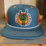 SO FAR :: SO BUENO Side Stripe Snapback Trucker Hat - Teal